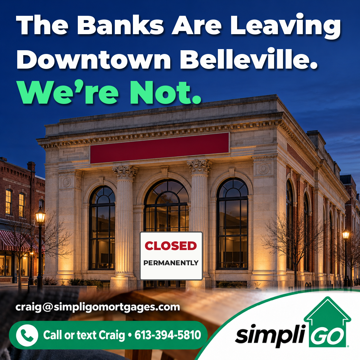 The Banks Are Leaving Downtown Belleville. We're Not.